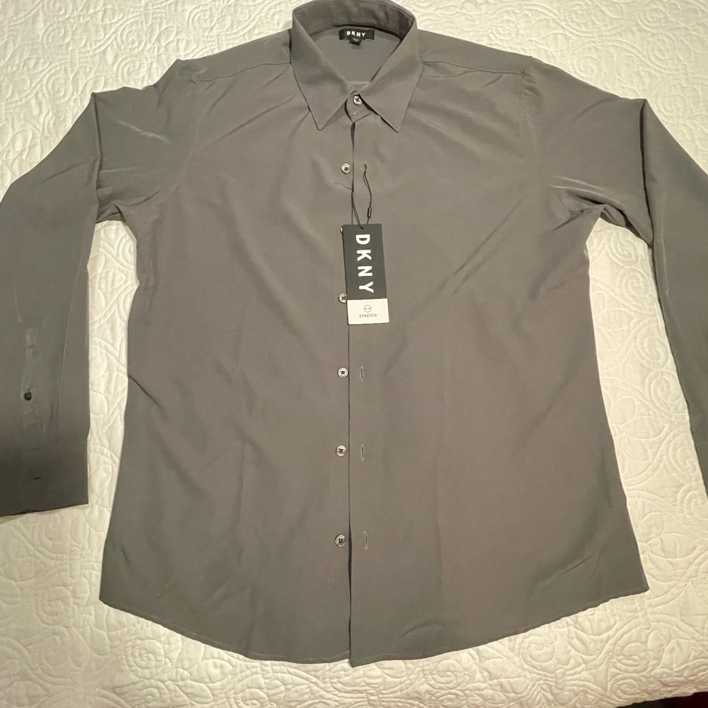 DKNY Gray Dress Shirt for men